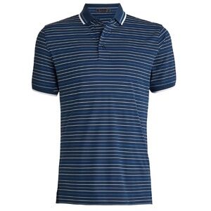 G/Fore Multi Stripe Rib Collar Tech Pique Polo